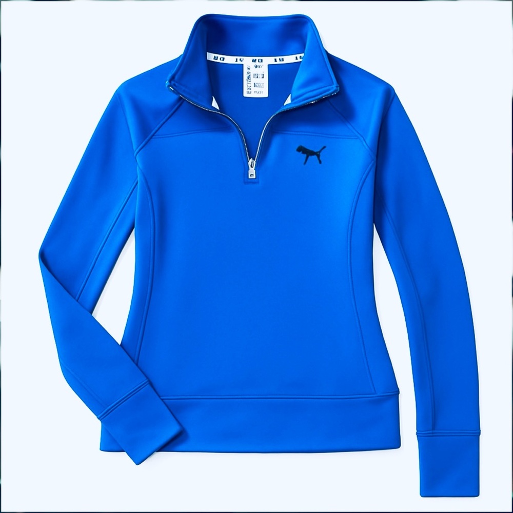 Victoria Secret •PINK•Blue Quarter-Zip Pullover